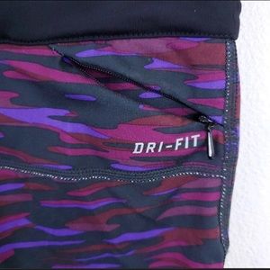 Nike purple camo dri fit leggings